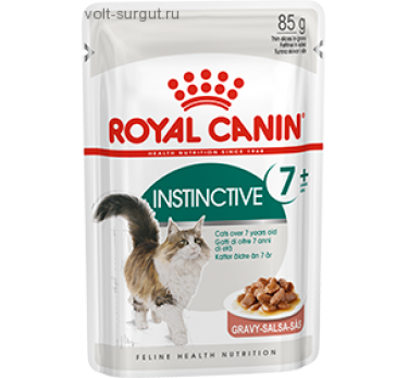 Royal Canin Instinctive для кошек 7+  кусочки в соусе 85 гр.