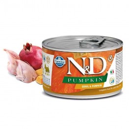 Фармина  N&D Dog Pumpkin Консервы, перепел Adult mini, 140г