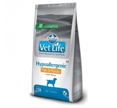 Фармина Vet Life Dog Hypoallergenic Fish & Potato 2кг диета д/соб. при пищевой аллергии