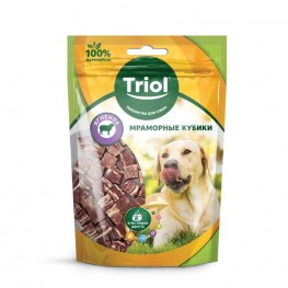 TRIOL лак-во д/собак мраморные кубики из ягненка 70г