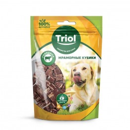 TRIOL лак-во д/собак мраморные кубики из говядины 70г