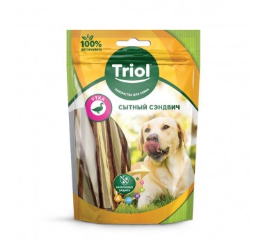 TRIOL лак-во д/собак сытный сэндвич из утки 70г