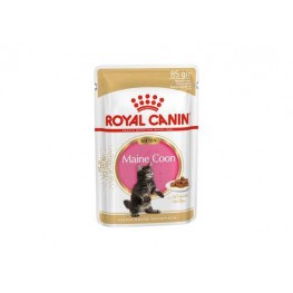 Royal Canin Maine Coon Kitten Мейн-Кун 4-15 мес, кусочки в соусе 85г