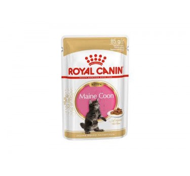 Royal Canin Maine Coon Kitten Мейн-Кун 4-15 мес, кусочки в соусе 85г