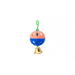 Игрушка д/птиц "1 шарик с колокольчиком"