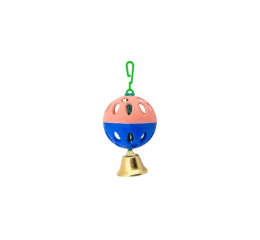 Игрушка д/птиц "1 шарик с колокольчиком"