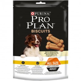 ПРО ПЛАН Лакомство Purina Pro Plan Biscuits для склонных к избыточному весу или стерилизованных собак, с курицей и рисом, пакет, 400 г
