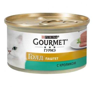 Консервы для кошек Purina Gourmet Gold, кролик, банка, 85 г