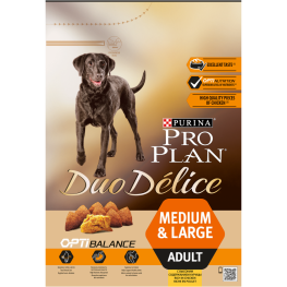ПРО ПЛАН Сухой корм Purina Pro Plan DUO DELICE для взрослых собак крупных и средних пород с курицей и рисом
