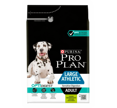ПРО ПЛАН Сухой корм Purina Pro Plan для собак крупных пород с атлетическим телосложением с чувствительным пищеварением, ягнёнок, 3 кг