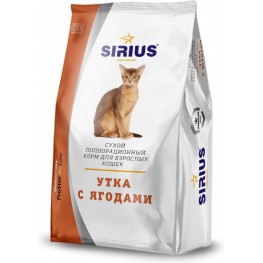 Сириус корм для стерилизованных кошек "Утка с ягодами" 1,5кг