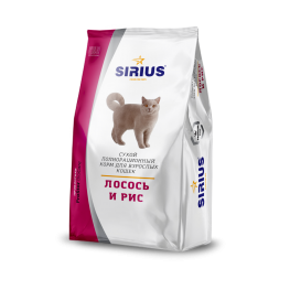 Сириус корм для кошек "Лосось и рис" 0,4кг