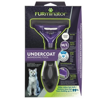 Фурминатор FURminator M/L для больших кошек  c короткой шерстью