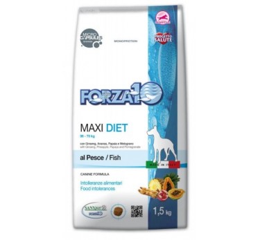 Forza10 Max Diet pesce Диетический корм для взрослых собак крупных пород из океанической рыбы 12 кг