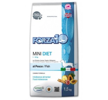 Forza10 Mini Diet pesce Диетический корм для взрослых собак мелких пород из рыбы 1,5кг